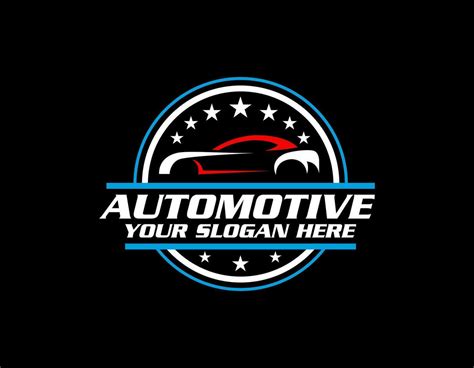 Auto Style Car Logo Design With Concept Sports Vehicle Icon Silhouette