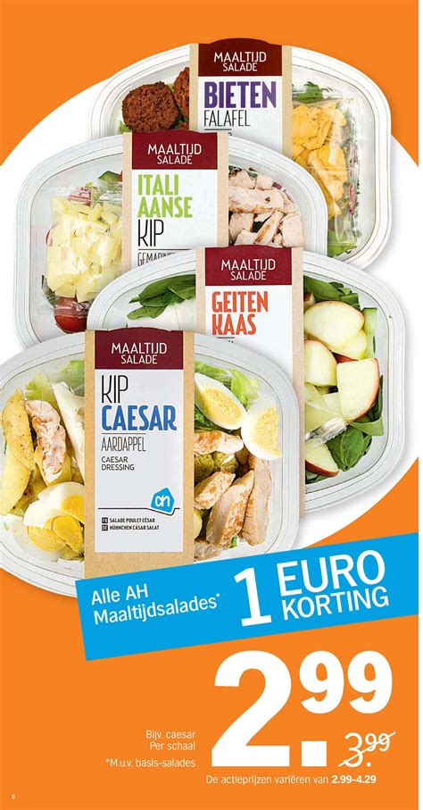 Alle Ah Maaltijdsalades 1 Euro Korting Aanbieding Bij Albert Heijn