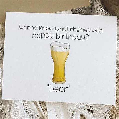 Amazon Funny Happy Birthday Card Beer Birthday Card For Men