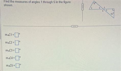 Solved Find The Measures Of Angles Through In The Figure Chegg