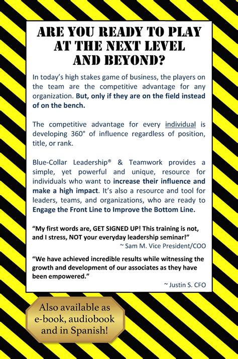 Blue Collar Leadership Leading From The Front Line 2
