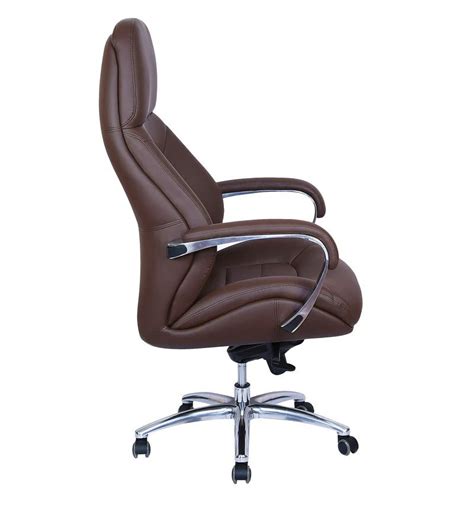 Leather High Back Executive Revolving Office Chair Duke Brown Hb At Rs