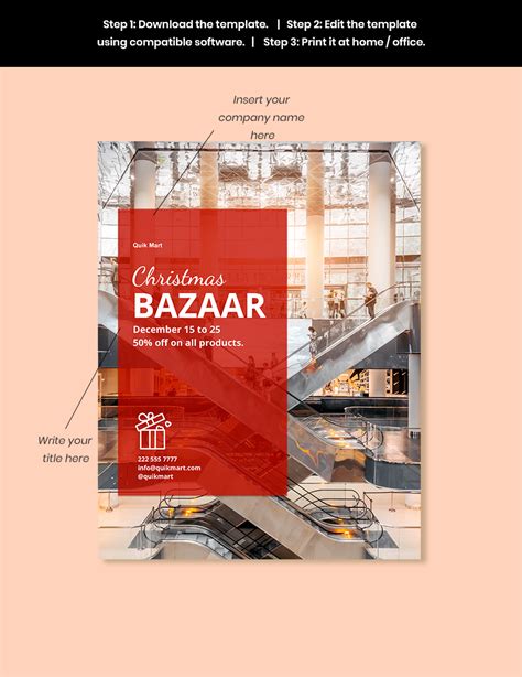 Christmas Bazaar Flyer Template in Word, Pages, Google Docs - Download ...