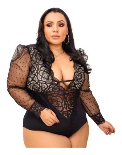 Body Bori Plus Size Roupa Grande Sensual Renda Barato Festas