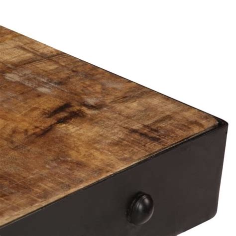 ZHU Table Basse Avec Roulettes Bois De Manguier Massif 100x60x26 Cm