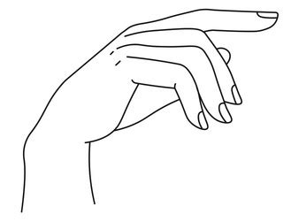 16 Line Drawings Of Hands