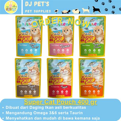 Jual Best In Show Super Cat Pouch 400 Gr Kitten Dan Adult Makanan Basah