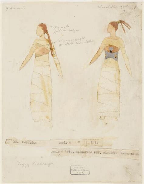 Costume Design For Cordelia In King Lear Isamu Noguchi Vanda