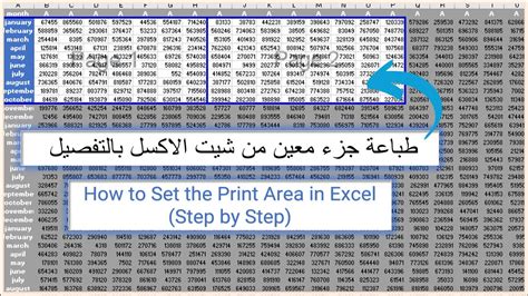 طباعة جزء معين من شيت الاكسل بالتفصيل Youtube