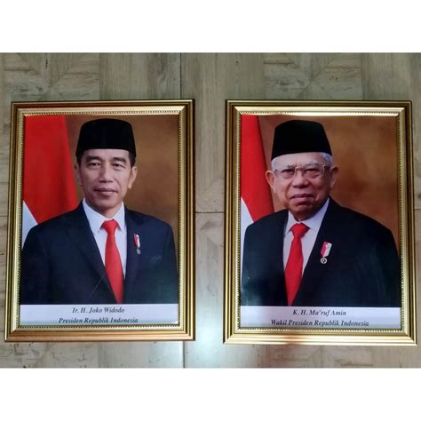 Jual Foto Presiden Dan Wakil Presiden Terbaru Jokowi Maruf 2019 2024