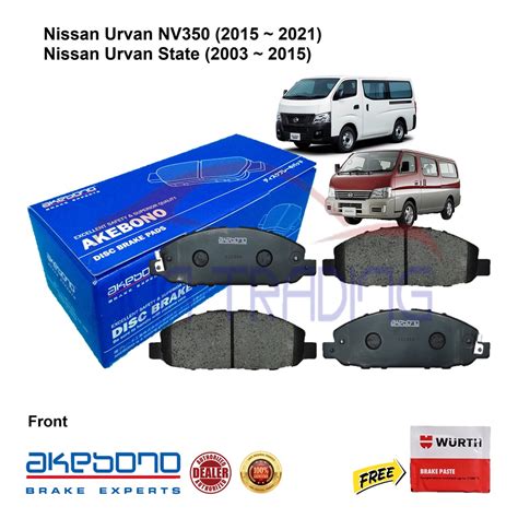 Genuine Akebono Front Brake Pads For Nissan Urvan State 2003 2015