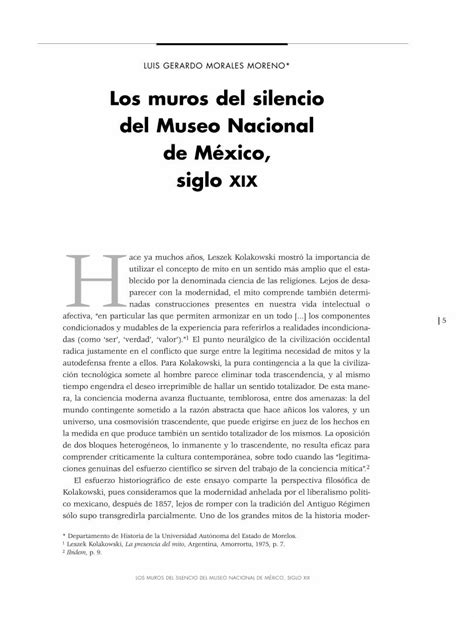 PDF Los muros del silencio del Museo Nacional de México siglo XIX H