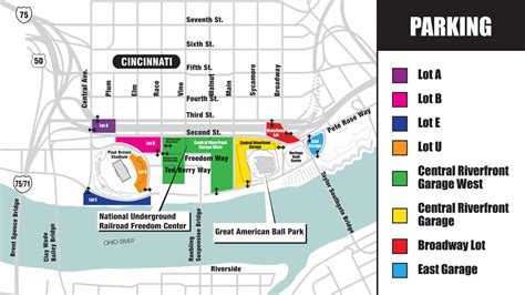 Cincinnati Downtown Parking Garage Map