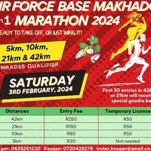 Air Force Base Makhado Marathon, Air Force Base Makhado, Polokwane ...