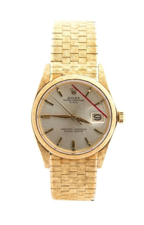 Rolex Date Rare K Gold Wristwatch Bark Series Ref