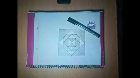 Square Geometry Design Drawing Square Geometry Design Youtube