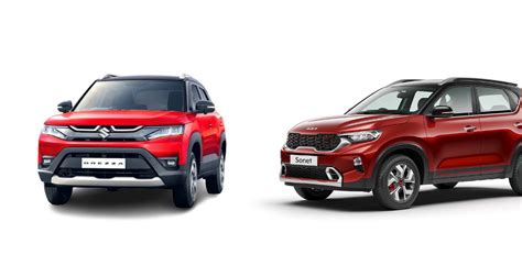 Top Tech Friendly Variants In Maruti Suzuki Brezza And Kia Sonet A