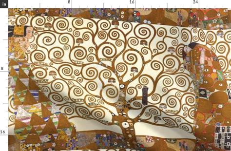 Gustav Klimt Tree Of Life Fabric Spoonflower