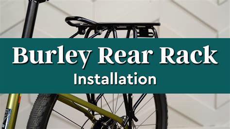 Burley Rear Rack Installation Youtube