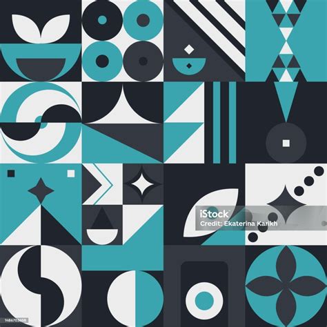 Abstract Geometric Pattern Design In Modern Style Stock Illustration