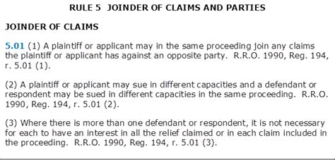 Rules Of Civil Procedure Chapters Parties And Joinder Rule 5