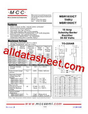 Mbr Ct Datasheet Pdf Micro Commercial Components