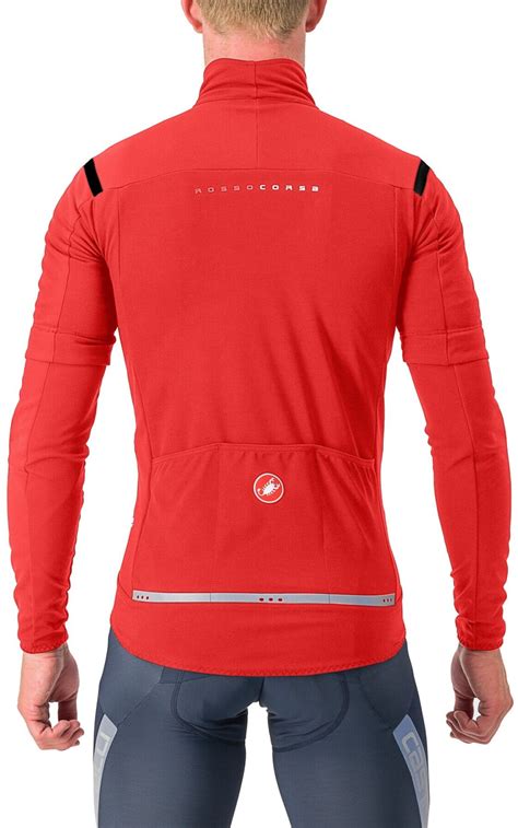 Castelli Perfetto Ros Convertible Jacket Pompeian Red Black Reflex Au