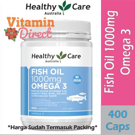 Jual Healthy Care Fish Oil Omega 3 1000mg 400 Capsules Ori Australia