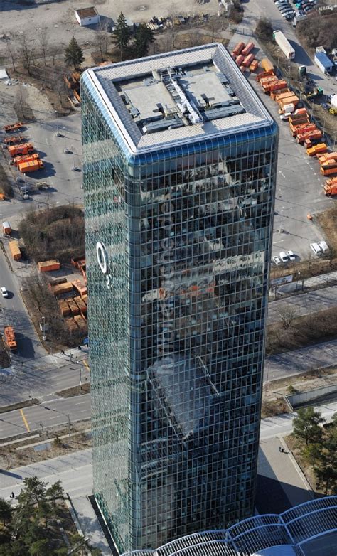 Luftaufnahme M Nchen Uptown O Hochhaus Am Georg Brauchle Ring Im