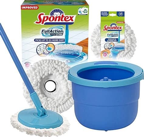 Spontex Full Action System Sistema Lavapavimenti Con Mop Rotante E