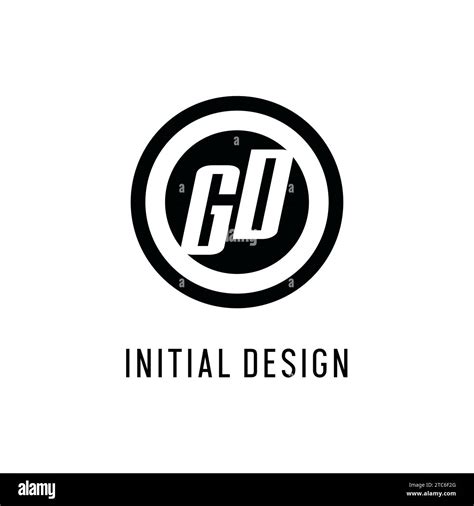 Initial Gd Logo Concentric Circle Line Clean And Simple Monogram Logo