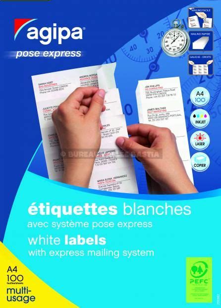 1600 Etiquettes Blanches 105 X 37 Mm Multi Usages Pose Express