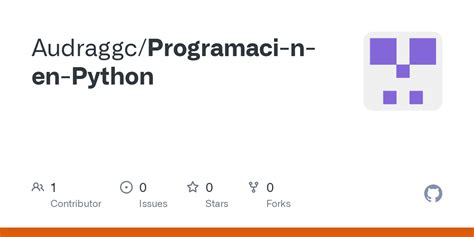 Github Audraggc Programaci N En Python