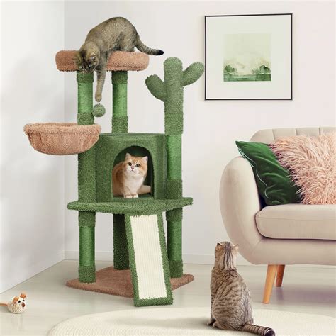 Shop The Best Of Yaheetech Cactus In Plush Cat Tree At Chewy Shop