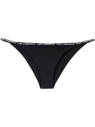 Karl Lagerfeld Logo Waist Slip On Bikini Briefs Farfetch