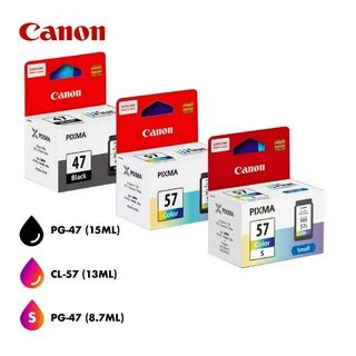 Original Canon PG47 PG 47 BLACK CL57 CL 57 CL57S CL 57S COLOUR