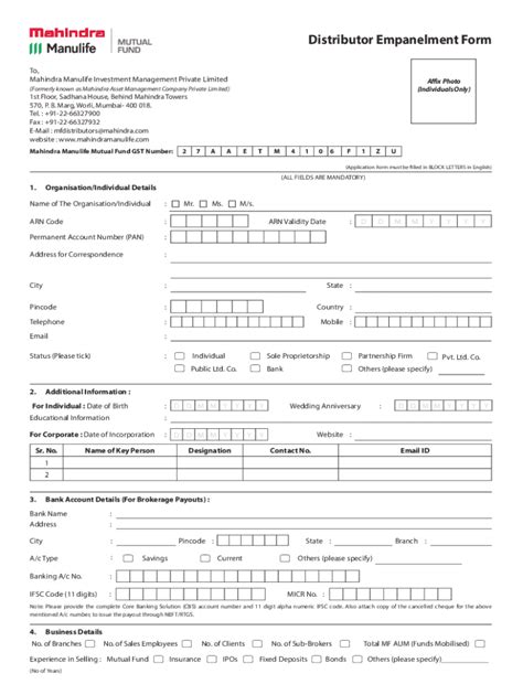 Fillable Online Statement Of Additional Information Amfi Fax Email