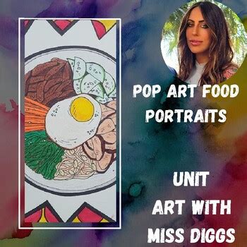 Pop Art Food Portraits by Art with Miss Diggs | TPT