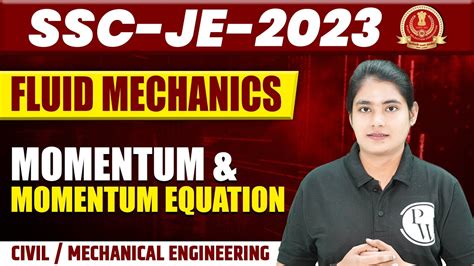 Ssc Je Fluid Mechanics Momentum And Momentum Equation Ssc Je