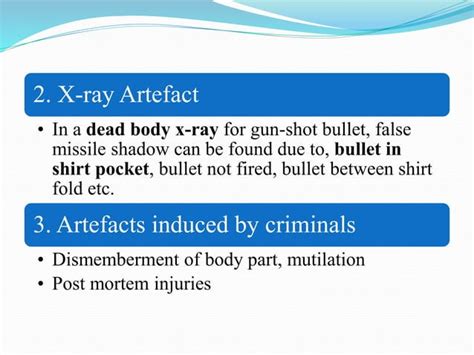 Postmortem Artefcts Ppt