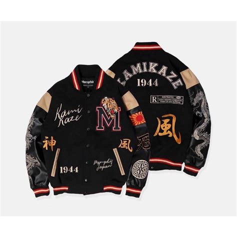 Jual Varsity Jacket Memphis Origins Kamikaze Black Yamaguchi Home