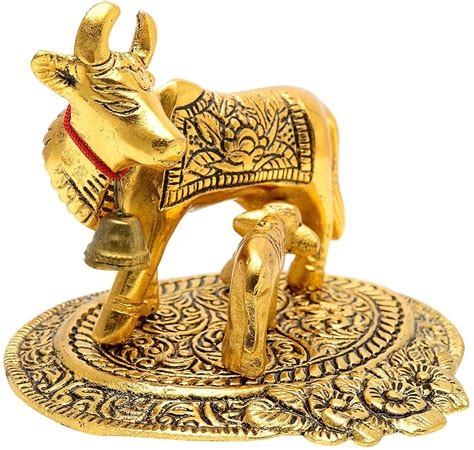 Buy Kamdhenu Cow And Calf Idol Statue Holy Spiritual Showpiece MATA