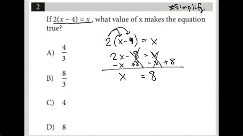 If 2 X 4 X What Value Of X Makes The Equation True YouTube