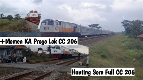 ADA MOMENT LANGKA KERETA API PROGO DITARIK LOKO CC206 YouTube