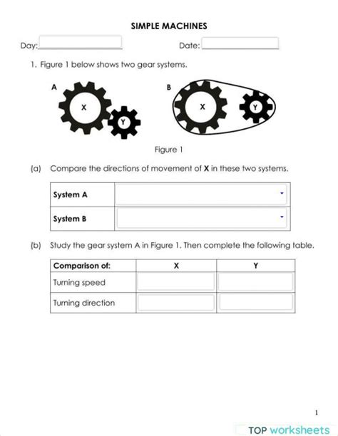 Simple Machines. Interactive worksheet | TopWorksheets