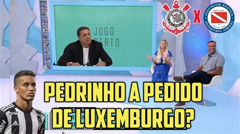 JOGO ABERTO PEDRINHO NO TIMÃO Cássio e Fagner não treinam mas Luxa