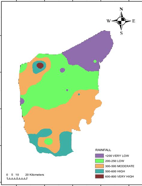 3: Rainfall distribution map of study area | Download Scientific Diagram