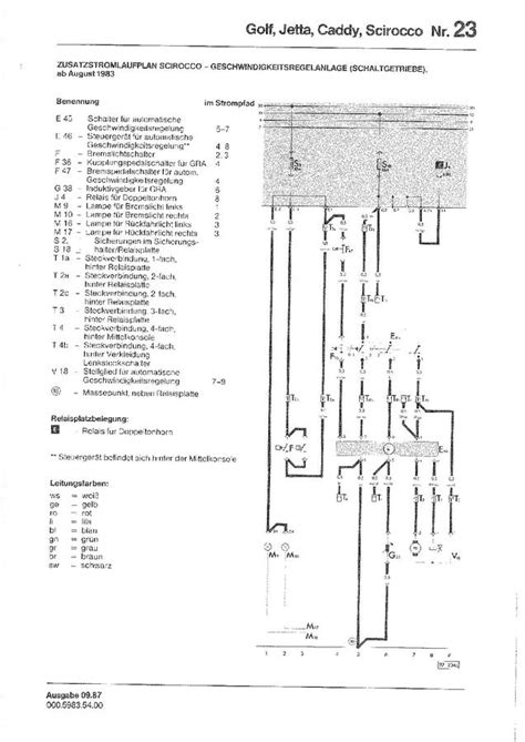 Datei Stromlaufplan Nr 23 GRA Schaltgetriebe Pdf Golf 1 Und Golf