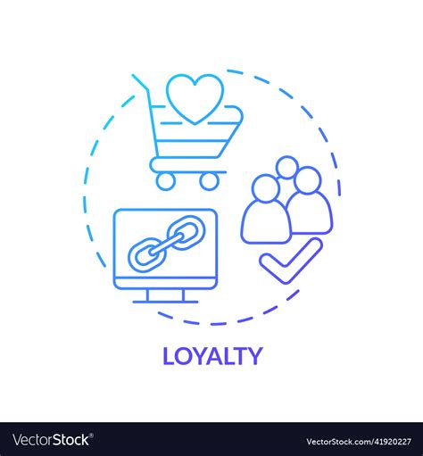 Loyalty blue gradient concept icon Royalty Free Vector Image