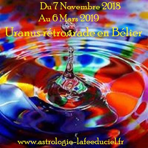 Uranus rétrograde en Bélier du 7 Novembre 2018 au 6 Mars 2019